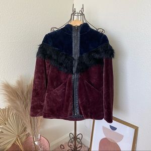 Urban Outfitters Noisy May Stilla Full Zip Hoodie Faux Fur Jacket M